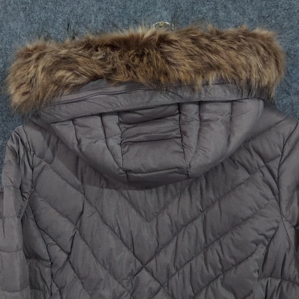 Nuage Coat Womens 5X Plus Brown Puffer Hooded Faux Fur Arctic Warmth Waterproof - Picture 10 of 16